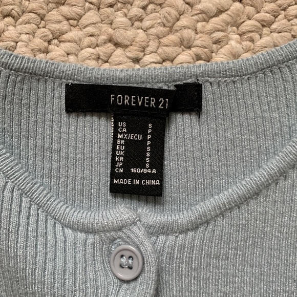 Blue Embroidered Daisy Button Cardigan - Picture 5 of 5